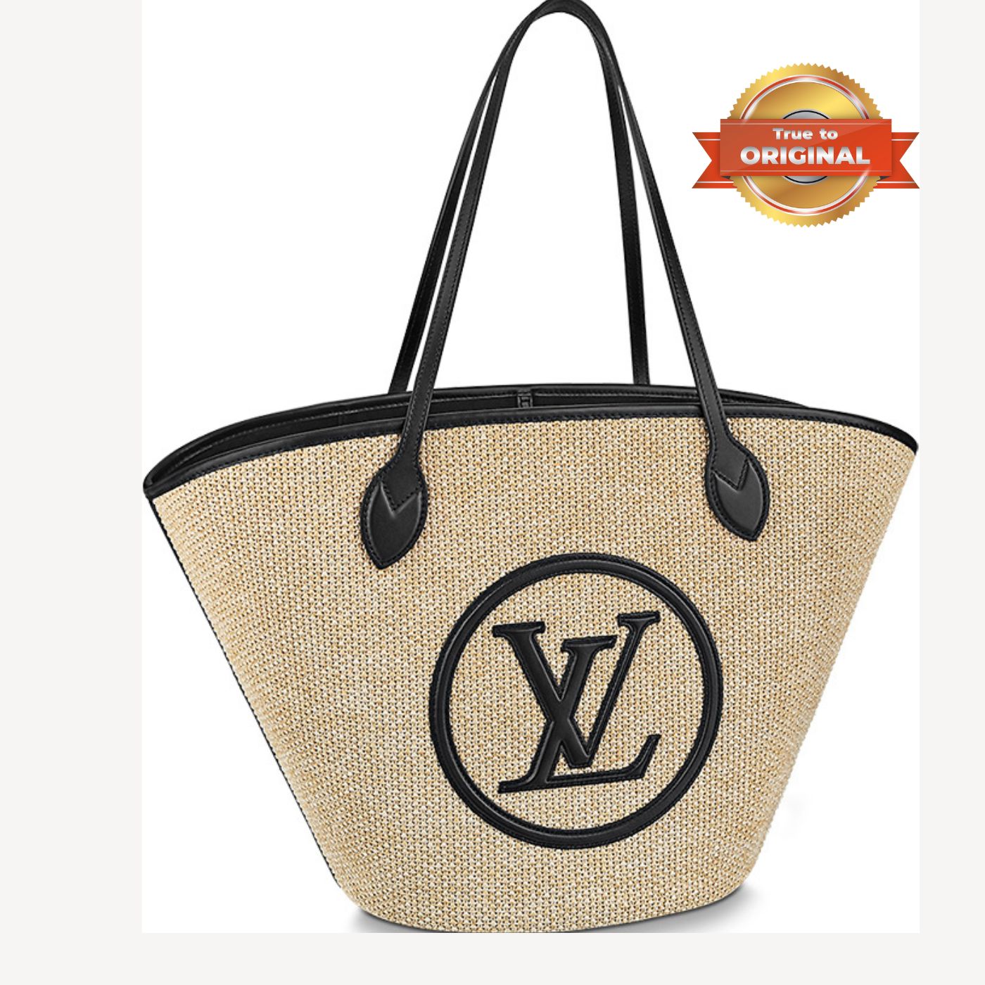 [True-to-ORIGINAL] Louis Vuitton Saint Jacques Raffia Black For Women 22.4in/57cm